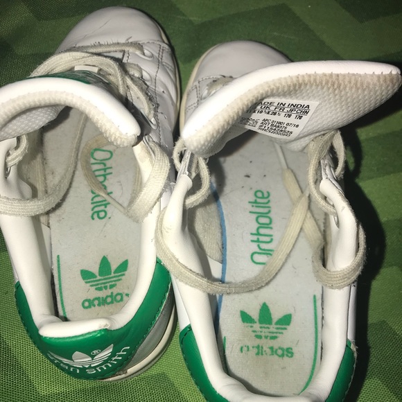 ADIDAS STAN SMITHS LEATHER LACE-UPS - Picture 7 of 8